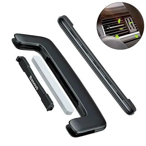 Автомобільний освіжувач повітря Baseus Metal Paddle car air freshener чорний (SUXUN-BP01)