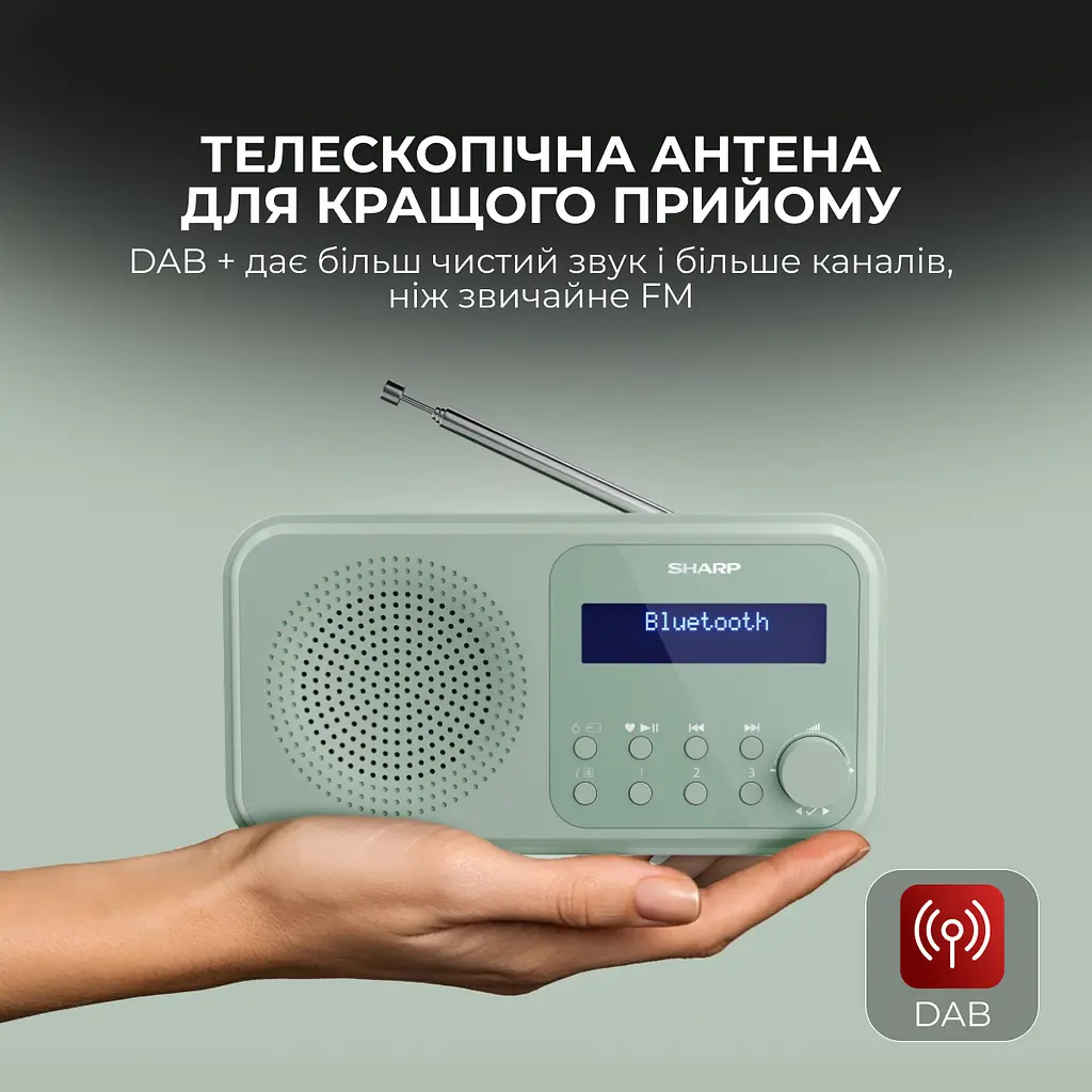 Радіоприймач Sharp DR-P420 Green - фото 3