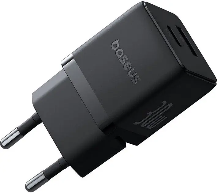 Сетевое зарядное устройство скоростной блок питания Baseus Palm Fast Charger C+U 30W черный (P1011160A113-00) - фото 4