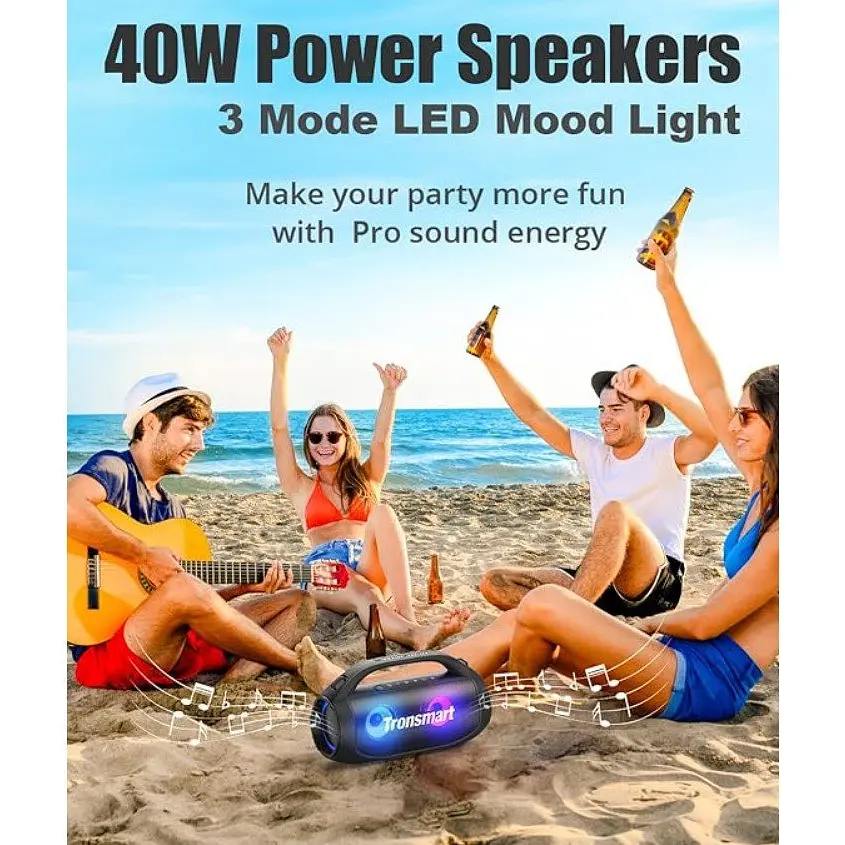 Портативна колонка Tronsmart BangSE 40W TWS Bluetooth Black - фото 9