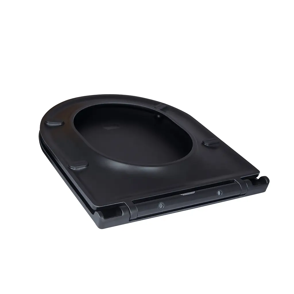 Сиденье для унитаза Qtap (Robin) с микролифтом Slim QT99HY2411MB, Черный матовый - фото 4