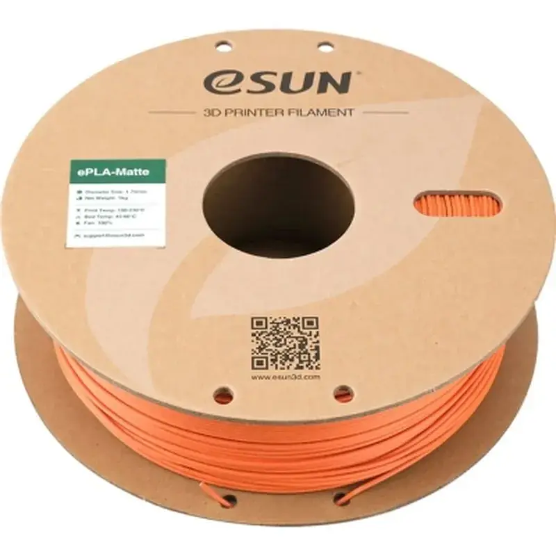 Пластик для 3D-принтера eSUN ePLA-Matte 1кг, 1.75мм, orange (EPLA-MATTE-P175T1) - фото 3