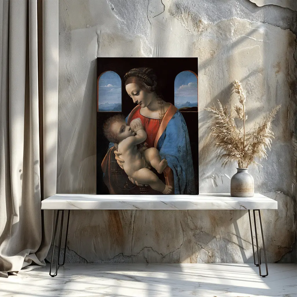 Інтер'єрна картина Мадонна Літта, Леонардо да Вінчі, Leonardo da Vinci, The Litta Madonna, 60×45 см (id6759) - фото 3