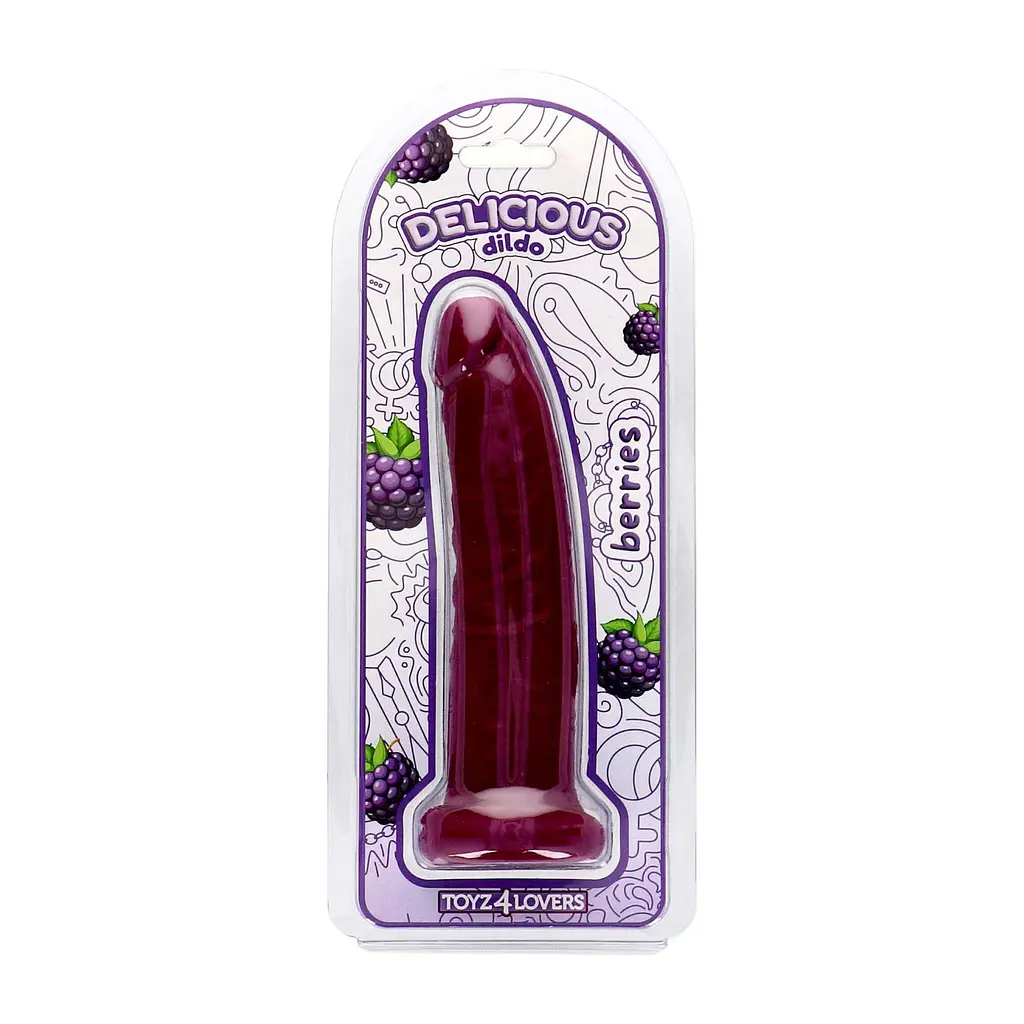 Фалоімітатор на присосці Toyz4lovers Delicious Blackberries 19.5 см (фіолетовий) - фото 9