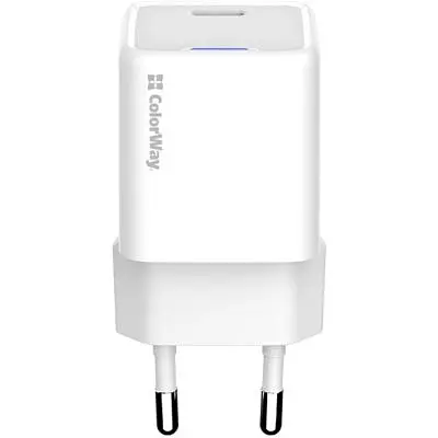 Зарядний пристрій ColorWay GaN Mini 35W PD Port PPS USB-C white (CW-CHS056PD-WT) - фото 3