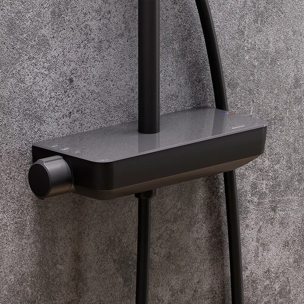 Душова система з виливом Damixa Scandinavian Pure з полицею black 936780300 - фото 4