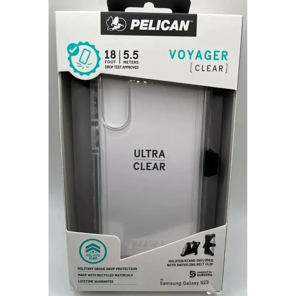 Протиударний чохол із кліпсою Pelican Voyager для Samsung Galaxy S23 (6.1") Clear аналог OtterBox Defender - фото 5