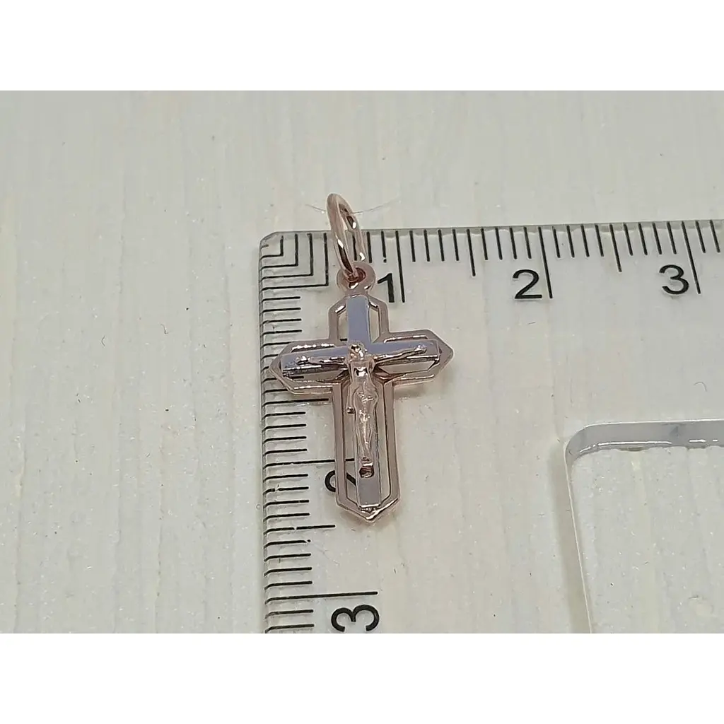 Золотий хрестик Sova jewelry house. Розп'яття Христа. 3009655112 - фото 4