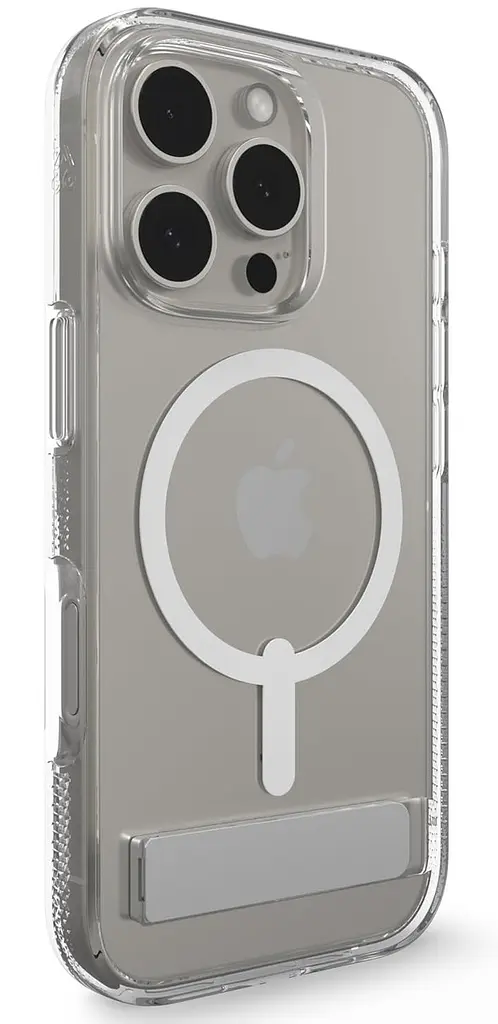 Чохол протиударний для iPhone 16 Pro Max ZAGG Gear4 Crystal Palace Clear Case MagSafe (6.9") Прозорий із підставкою - фото 9