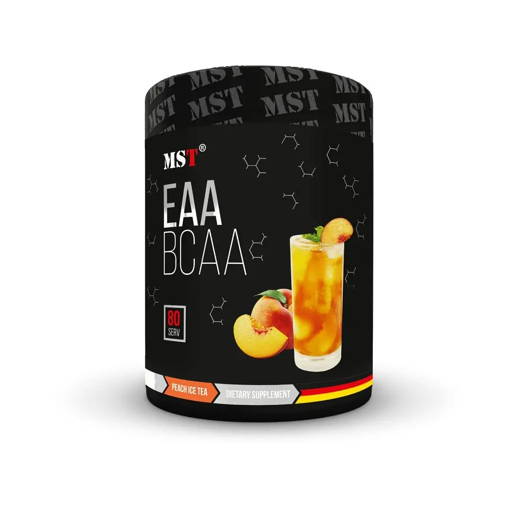 Незамінні амінокислоти MST Nutrition BCAA EAA Zero, 1.04 кг з вітамінами групи В - Персиковий чай