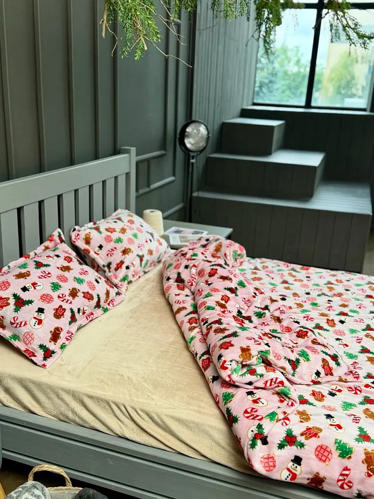 Постільна білизна євро Dushka Home Сатин Плюш 21462 200х220 см - фото 2