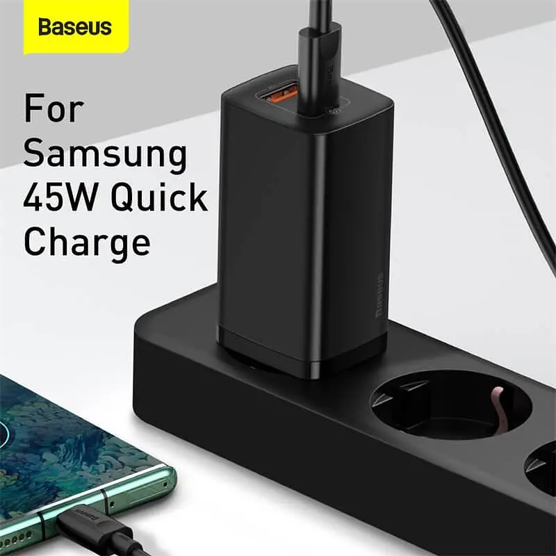 Зарядний пристрій BASEUS GaN2 Lite Quick Charger 65W (CCGAN2L-B01) чорний - фото 4