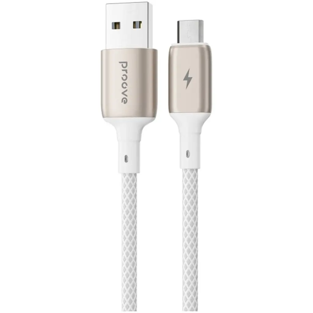 Кабель Proove Dense Metal USB-A to Micro-USB 1m White (CCDM20001302) [130313] - фото 2