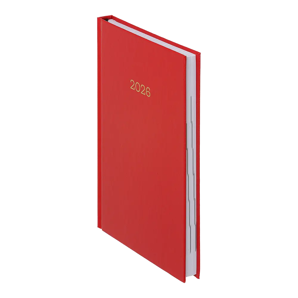 Щоденник датований Buromax Simple 2026 A5 бумвініл червоний (BM.21166-05) - фото 2