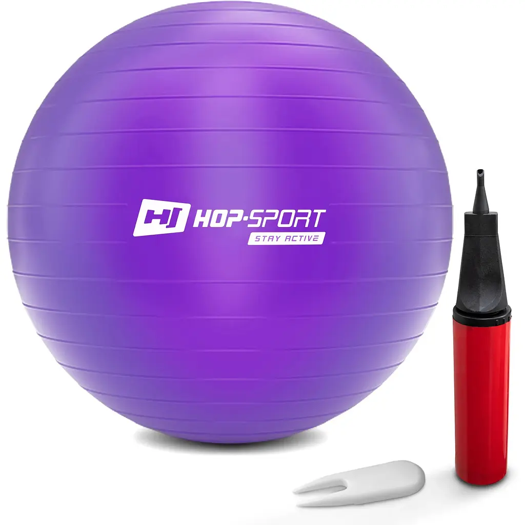 Фітбол Hop-Sport 85см фіолетовий + насос 2020 - фото 3