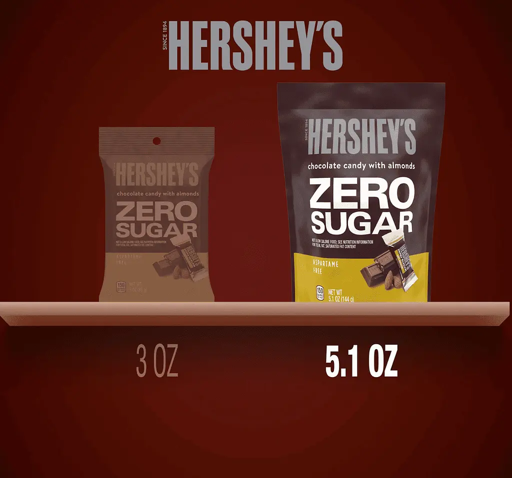 Шоколадні цукерки Hershey's Zero Sugar Chocolate with Almonds Candy 144г - фото 5