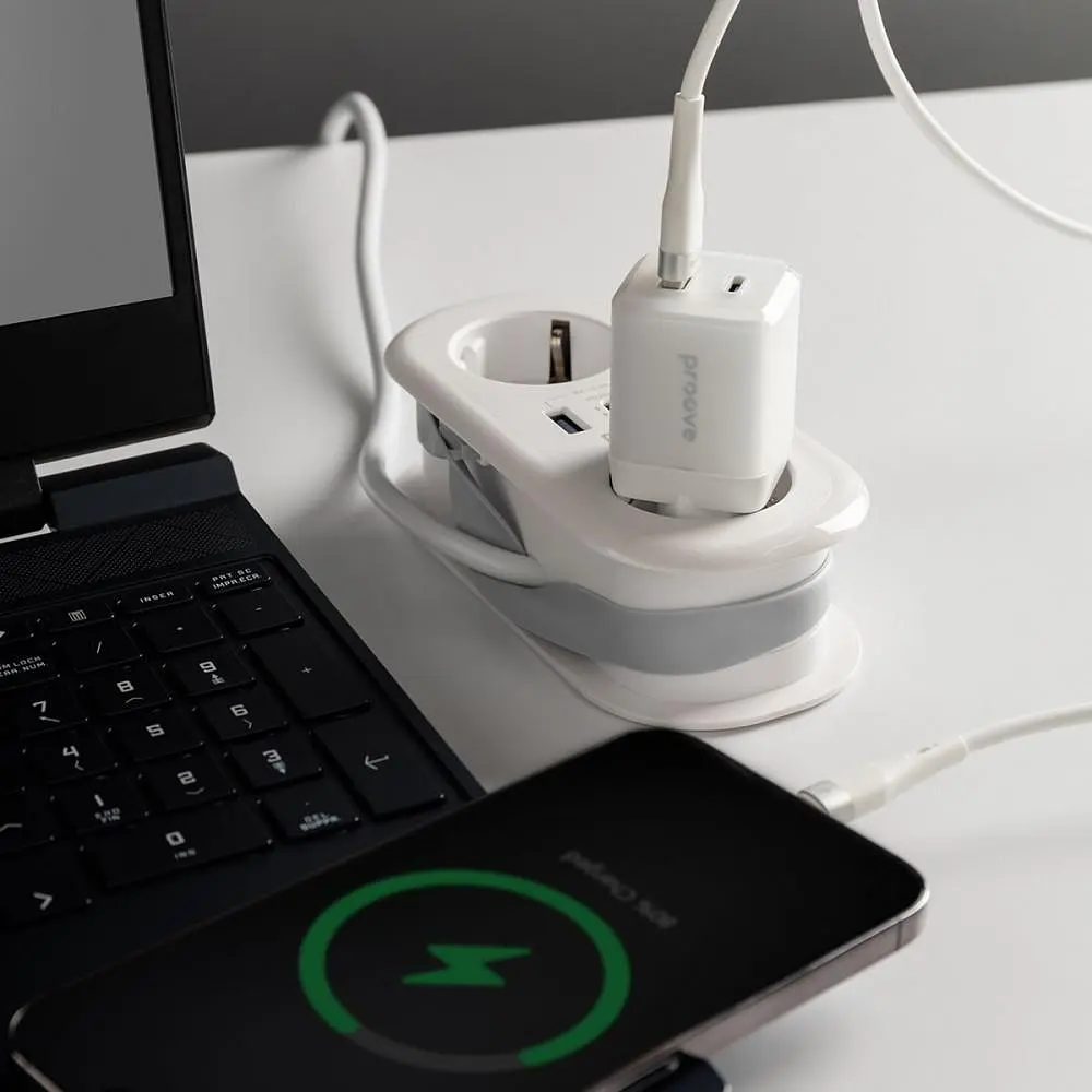 Зарядний пристрій Proove Pure GaN Plus 30W (Type-C + USB) white (WCPU30111202) - фото 5