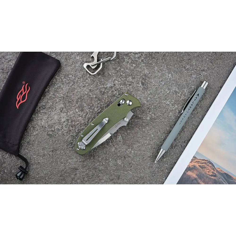 Ніж складаний Ganzo D704-GR D2 сталь зелений - фото 7