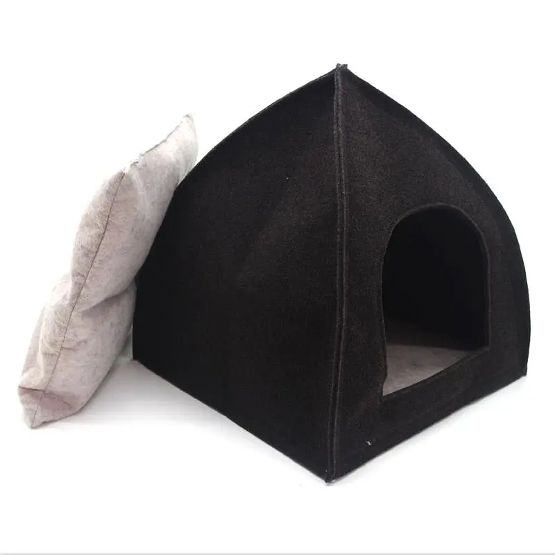 Будинок для котів та малих порід собак Zoo-hunt із фетру Джейн №2 40х40х42 см коричневий (ZH4950-1) - фото 3