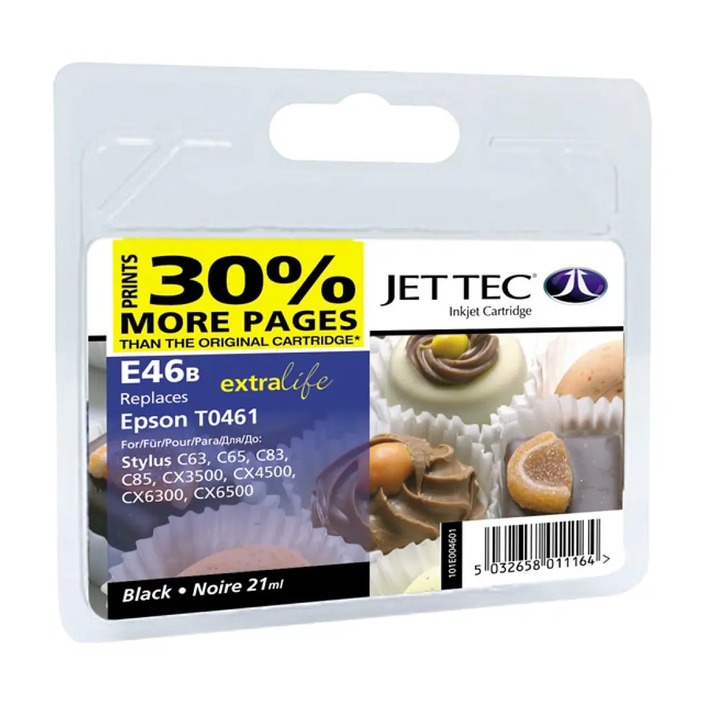 Картридж Jet Tec Epson Stylus C63/C65/C83 Black (110E004601/101E004601)