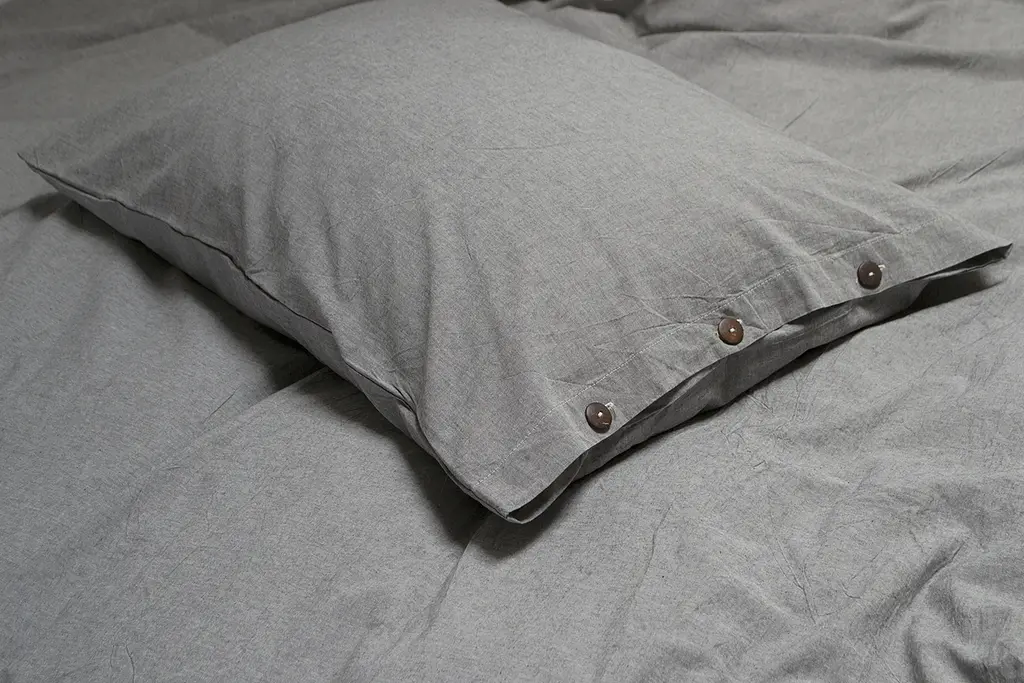 Постельное белье Lotus Home Washed cotton - Solid antracite семейный - фото 3