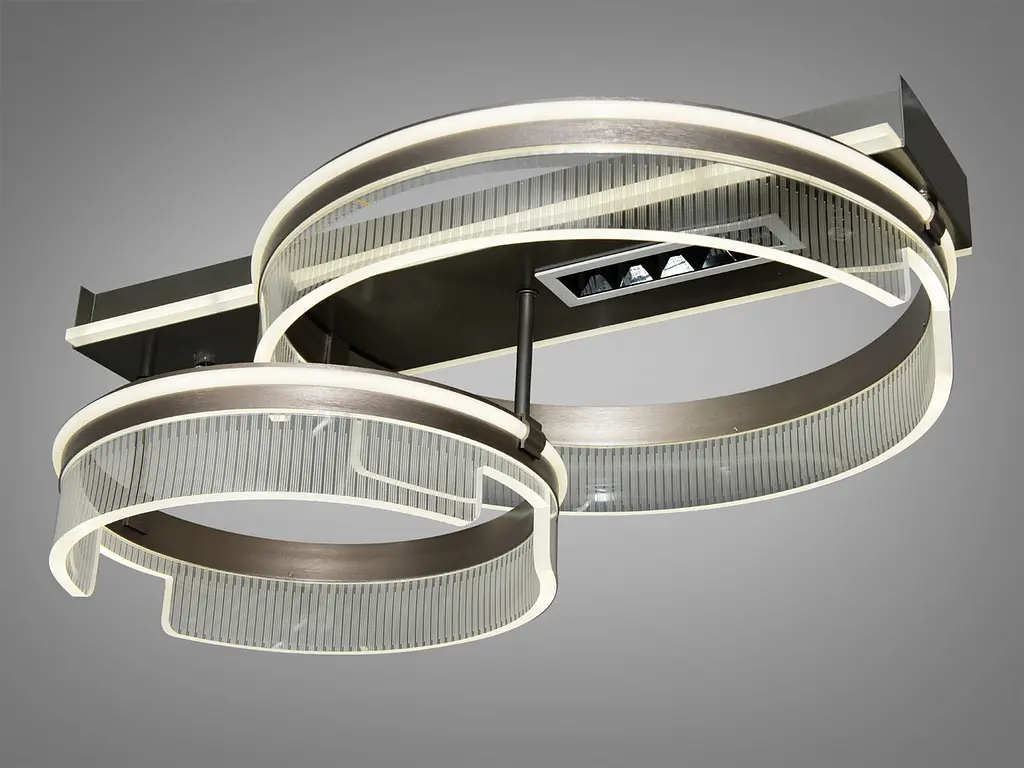 Стельова LED-люстра з пультом, диммером та підсвічуванням Diasha 5237/400+300 - фото 3