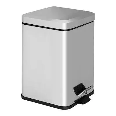 Ведро для мусора Gedy Argenta с педалью 5 л (2309-13) Хром - фото 2