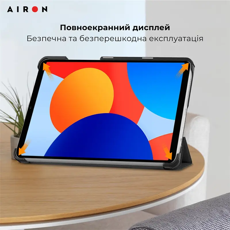 Чехол AIRON Premium для Xiaomi Redmi Pad SE 8.7" 2024 с защитной пленкой и салфеткой Black - фото 9