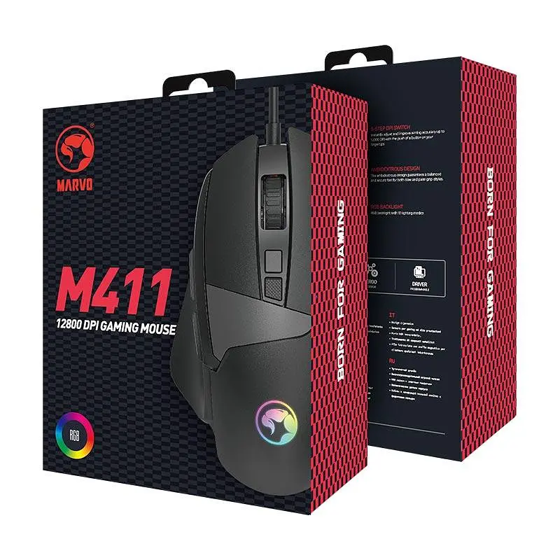 Мышь MARVO Wired Programmable Gaming Mouse M411 |12000dpi| - фото 2