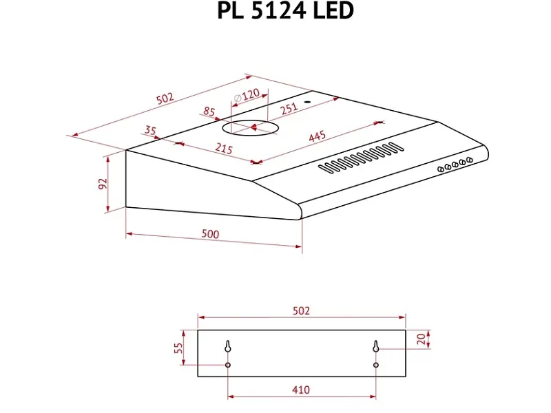 Витяжка Perfelli PL 5124 WH LED - фото 11
