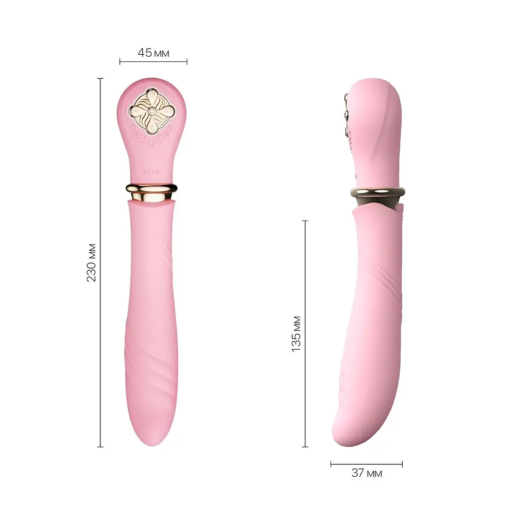 Пульсатор із підігрівом Zalo Sweet Magic - Desire Fairy Pink, турбо режим - фото 2