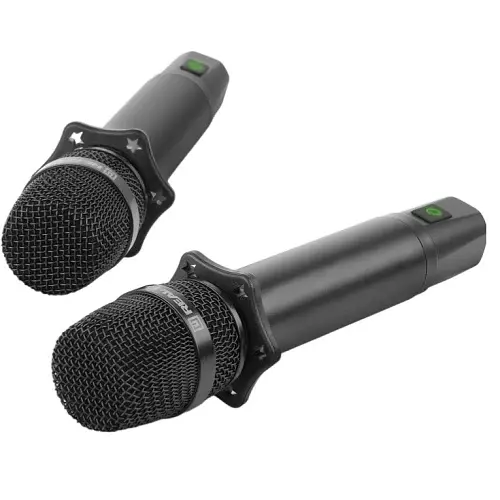 Мікрофон для караоке KM-850, Black, 6.35 мм jack, підключення бездротове REAL-EL teh0028136 - фото 5