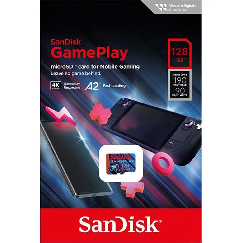 Карта пам'яті SanDisk microSDXC GamePlay 128GB UHS-I U3 A2 V30 (SDSQXAA-128G-GN6XN) [158704] - фото 3