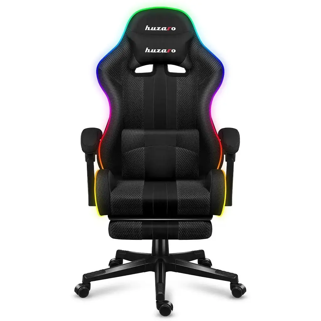 Кресло Huzaro Force 4.7 Black RGB ткань - фото 3