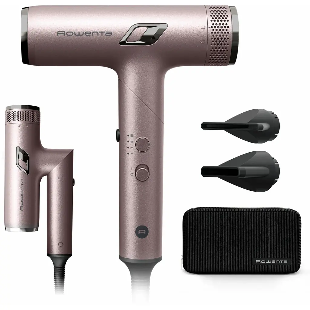 Фен Rowenta T-Shape Maestria Nano Foldable 1700 Вт рожевий (HY8530E0) - фото 2