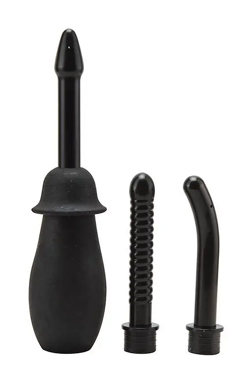 Анальний душ Seven Creations Douche Unisex, 3 насадки (чорний) - фото 2