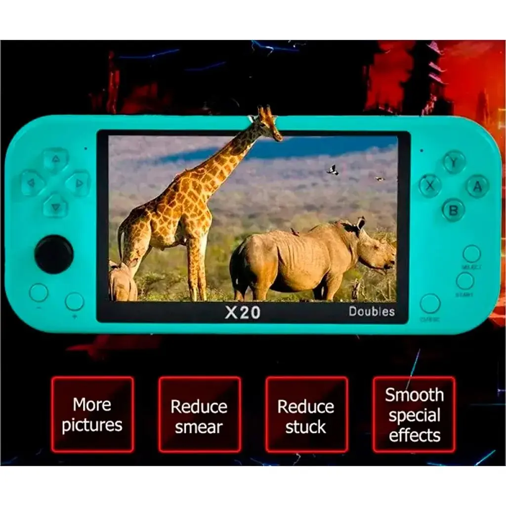 Ретро ігрова приставка Data Frog X20 Doubles 20000 в 1 Yellow [112455] - фото 4