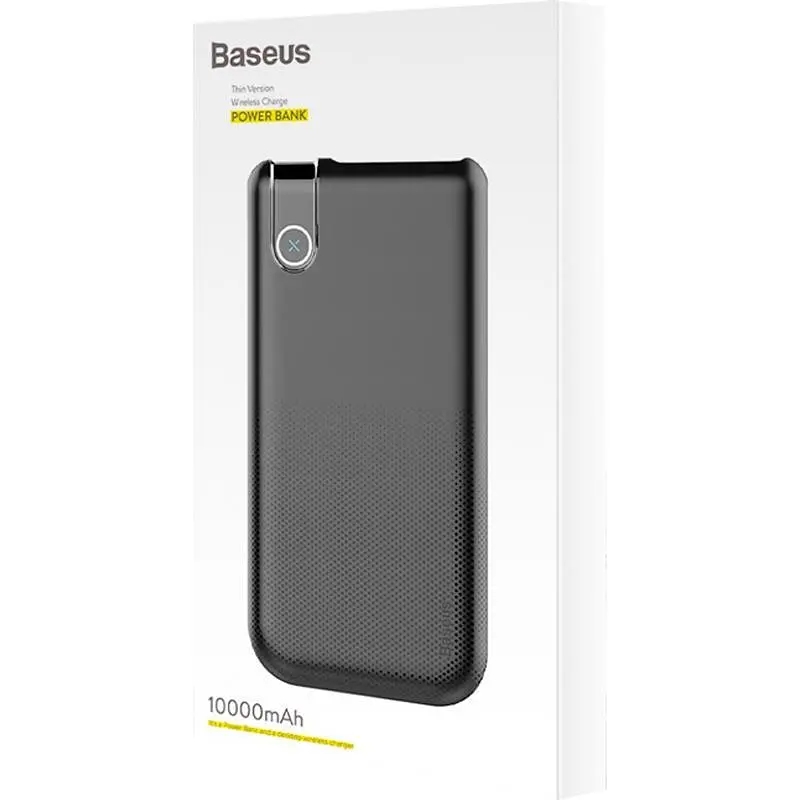 Портативна батарея Powerbank Baseus Thin Version Wireless Charger 10000 mAh PPALL-QY01 Black - фото 3