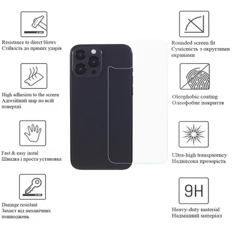 Скло захисне Drobak back panel Apple iPhone 15 Pro Max (292939) - фото 4