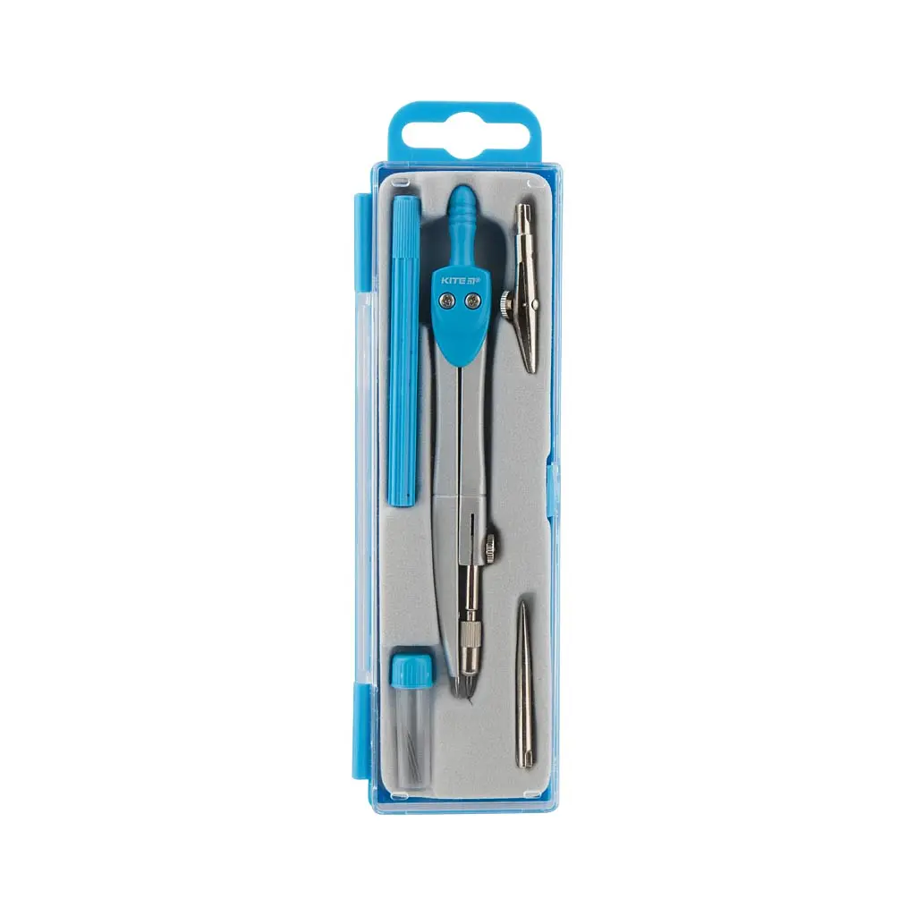Готовальня Kite 5 предметів блакитна (K18-384-07)