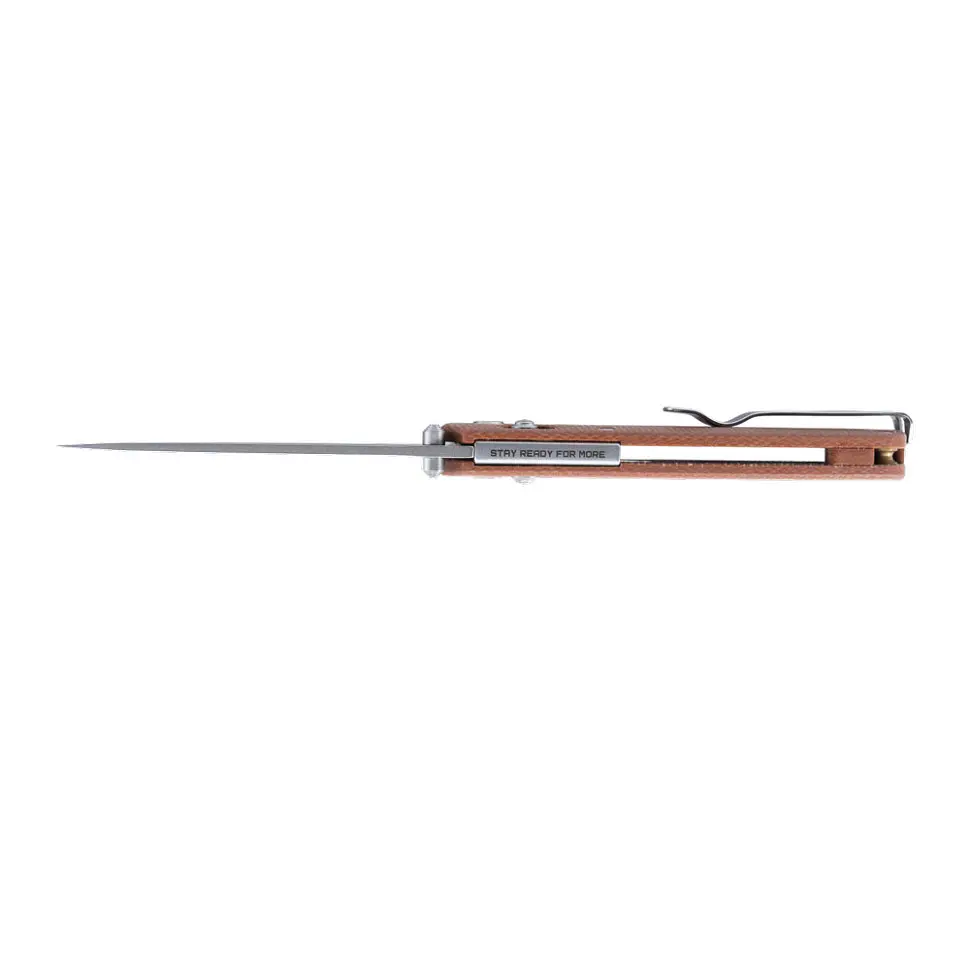 Ніж складаний туристичний SRM Medal 255L-MN (8.2 см) 10Cr / Micarta коричневий - фото 5