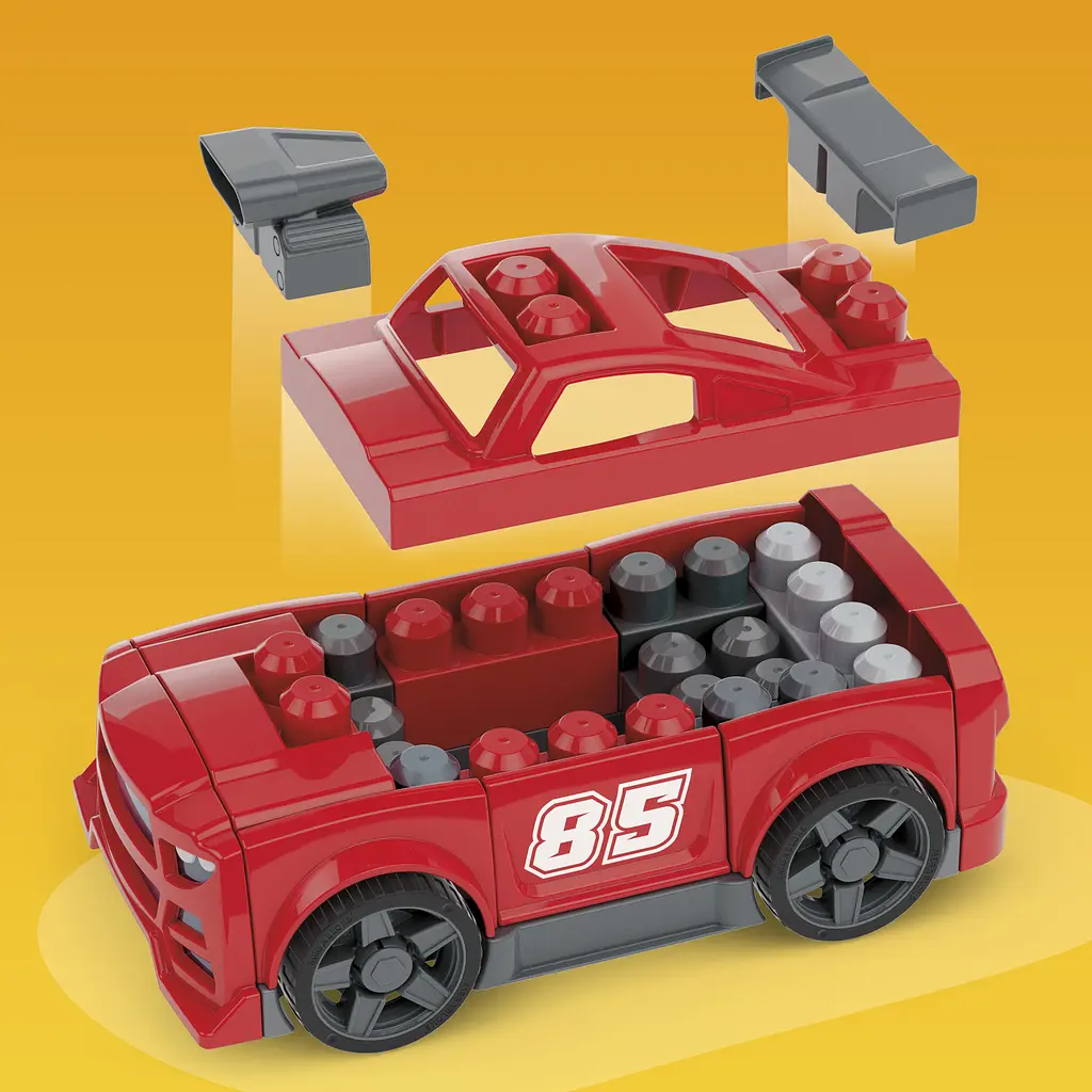 Конструктор Mattel 3-в-1 Гоночний автомобіль Mega Bloks (JKG35) - фото 3