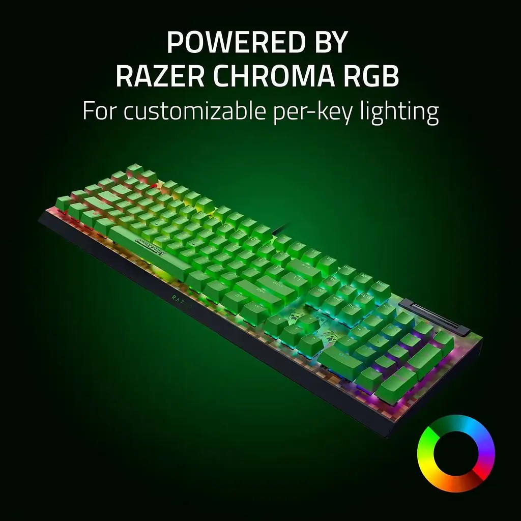 Клавиатура Razer BlackWidow V4 X Minecraft Edition (RZ03-04704100-R3M1) - фото 10