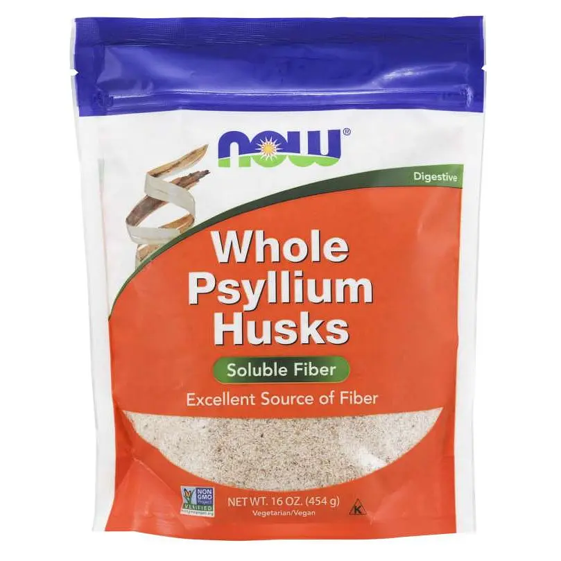 Натуральна добавка NOW Whole Psyllium Husks, 454 грам