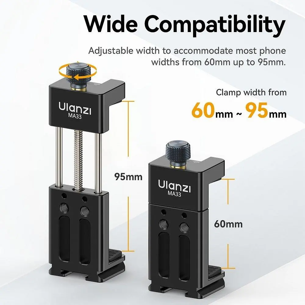 Тримач для телефону Ulanzi MA33 Arca Swiss Phone Mount (MA33 M022) Чорний - фото 2