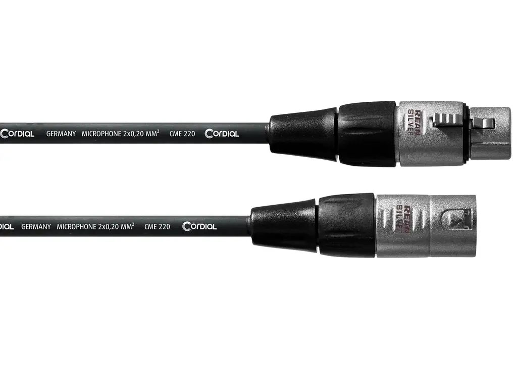 Микрофонный кабель XLR Male — XLR Female 0.5м Cordial CFM 0,5 FM