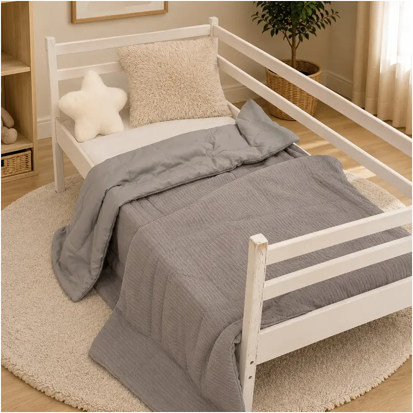 Плед дитячий MirSon Premium Pique Gray 150х220 см (2200013893660) - фото 6