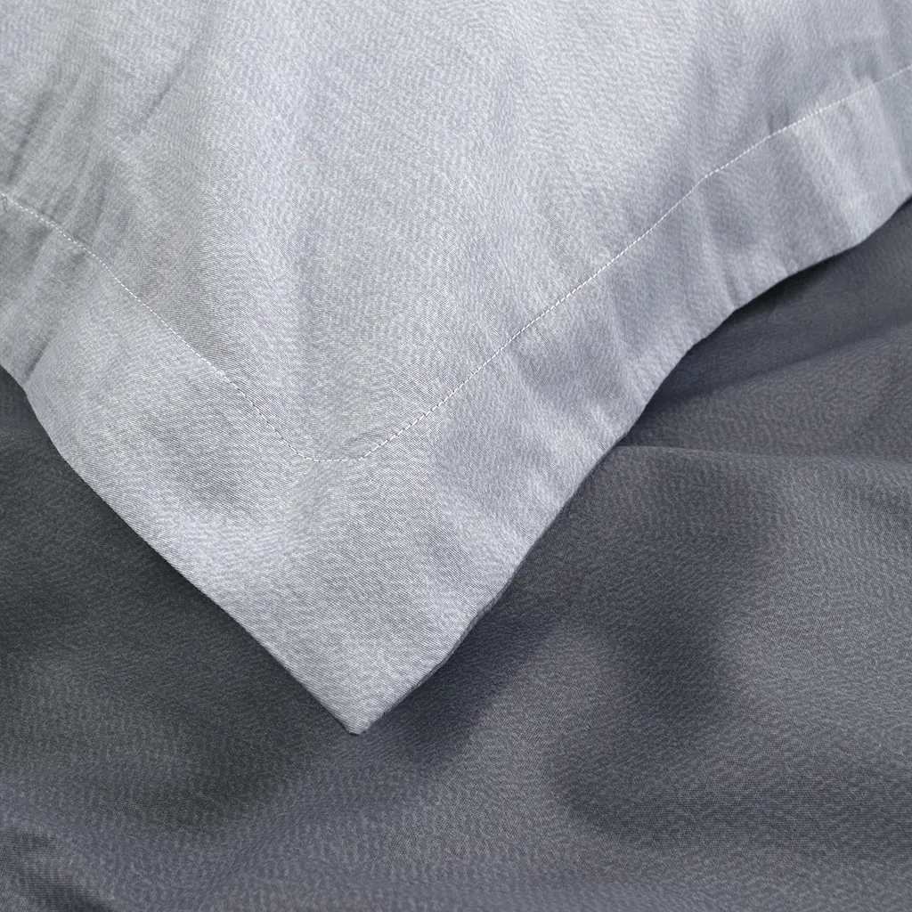 Постельное белье сатин premium Lotus Home - Basic темно-серый семейный - фото 4