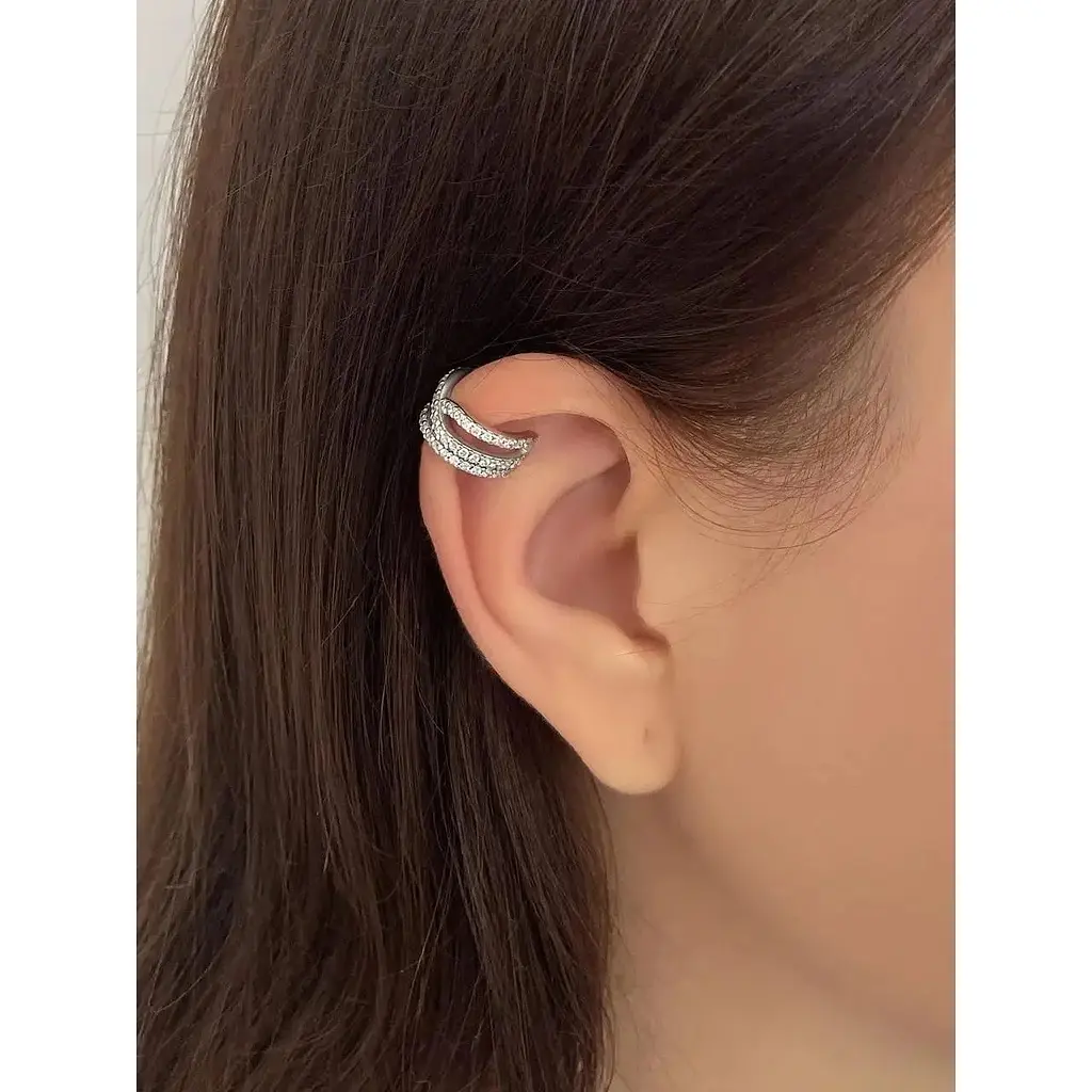 Серебряная серьга-кафф Ирий на хеликс. 40023 - фото 2