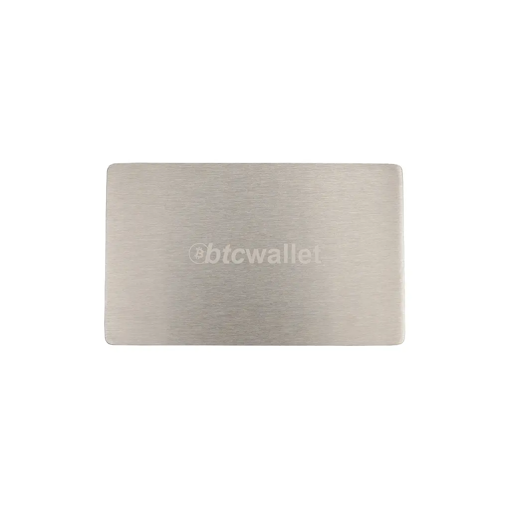 Метал для зберігання сід-фрази Btcwallet Mini Plate, пластина 1 шт 55×90 мм + гравірувальна ручка - фото 2